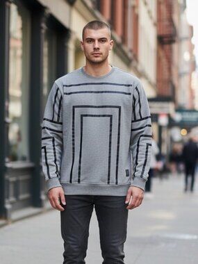 Punk Royal Graphic Sweatshirt XL Gray Crewneck Long Sleeve